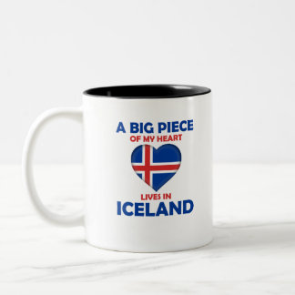 Tasse 2 Couleurs Un grand morceau de mes vies de coeur en Islande -