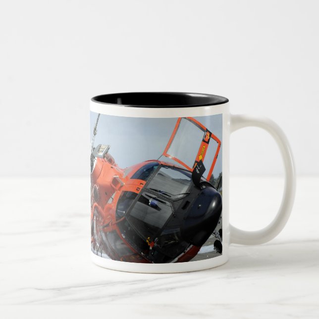 Tasse 2 Couleurs Un hélicoptère Dolphin MH-65 de la Garde côtière a (Droit)
