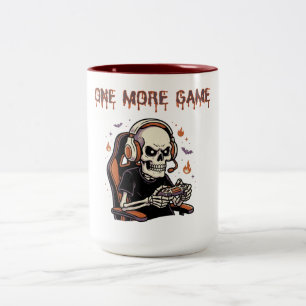 Tasse 2 Couleurs Un jeu de plus drôle Halloween joueur squelette