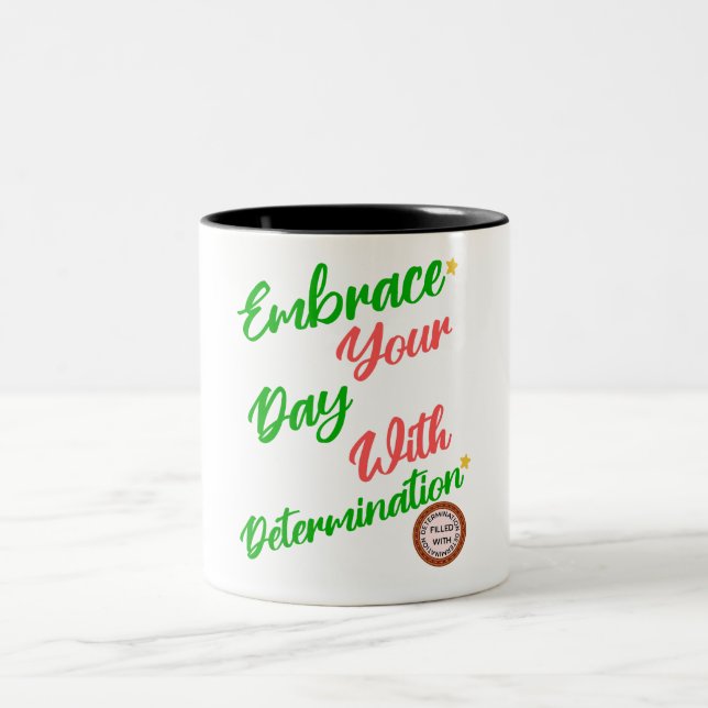 Tasse 2 Couleurs Un joli don de motivation positif de la déterminat (Centre)