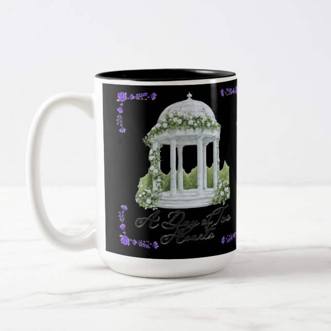 Tasse 2 Couleurs Un jour de deux cœurs noirs  (Gauche)