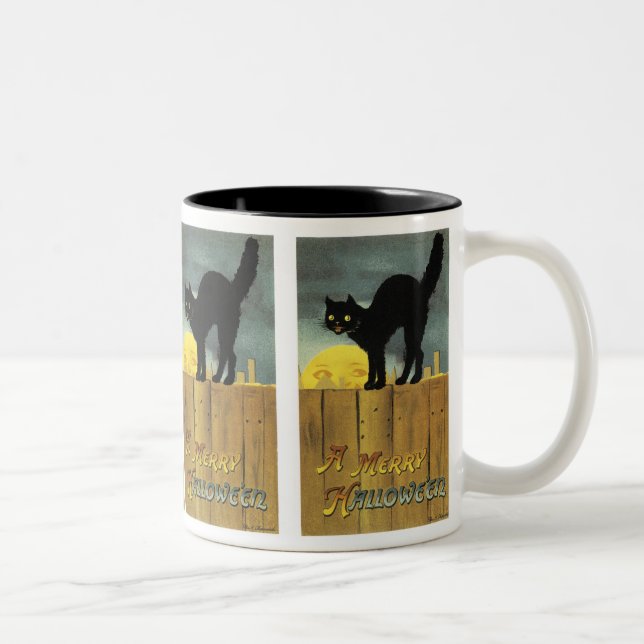 Tasse 2 Couleurs Un joyeux Halloween (Droit)