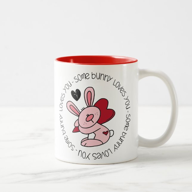 Tasse 2 Couleurs Un Lapin T'Aime (Droit)