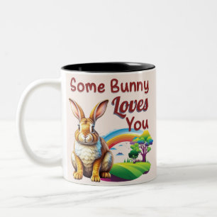 Tasse 2 Couleurs Un Lapin T'Aime Pâques