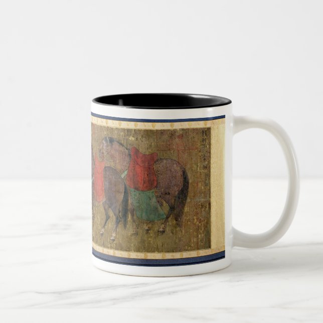 Tasse 2 Couleurs Un marié avec des chevaux (Droit)