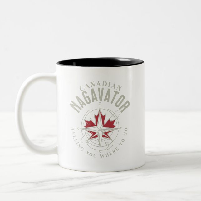 Tasse 2 Couleurs Un Nagavator canadien vous dit où aller (Gauche)