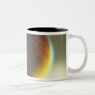Tasse 2 Couleurs Un nuageux Jupiter-comme la planète qui orbite