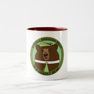 Tasse 2 Couleurs Un ours habillé par bien est un ours mortel