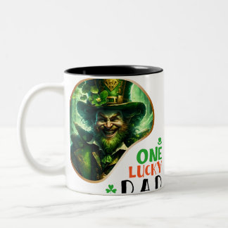 Tasse 2 Couleurs Un papa chanceux - Danse pas irlandaise