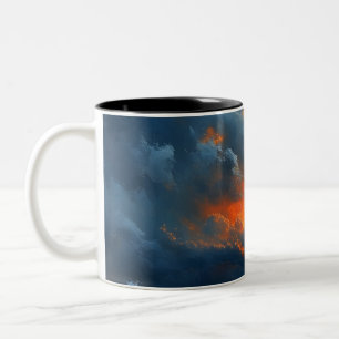 Tasse 2 Couleurs Un Paysage Marin Dramatique À Sunset Peinture Art