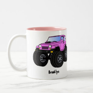 Tasse 2 Couleurs Un Pink Monster Cartoon