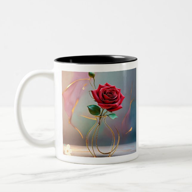 Tasse 2 Couleurs "Un plaisir Rose intemporel" (Gauche)
