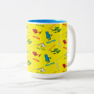 Tasse 2 Couleurs Un Poisson Deux Poissons Motif Jaune
