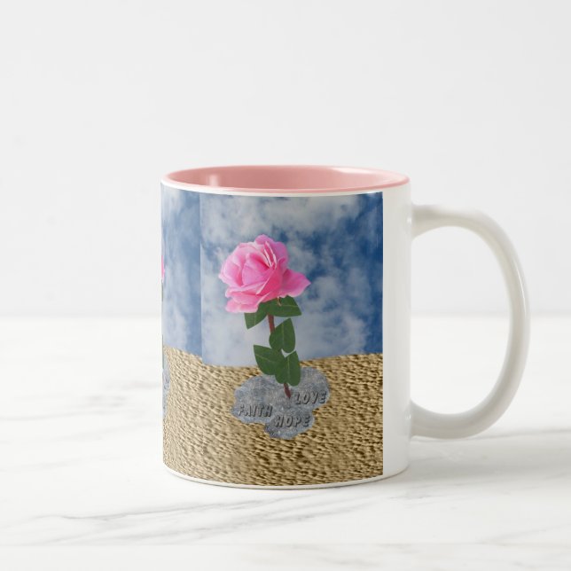 Tasse 2 Couleurs Un rose dans le désert (Droit)