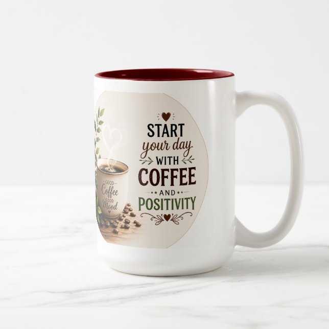 Tasse 2 Couleurs Un thème café cosy  (Droit)
