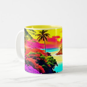 Tasse 2 Couleurs Un voyage vers la sérénité exotique : le paradis t