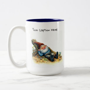 Tasse 2 Couleurs Une aquarelle peinte d'un mignon Gnome
