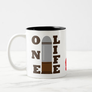 Tasse 2 Couleurs Une balle a tué une vie avec famille