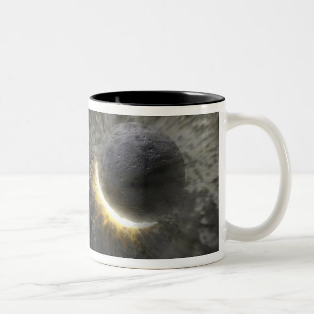 Tasse 2 Couleurs Une collision entre des objets massifs dans l'espa (Droit)