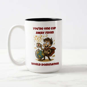 Tasse 2 Couleurs Une Coupe Éloignée De La Domination Mondiale Drôle