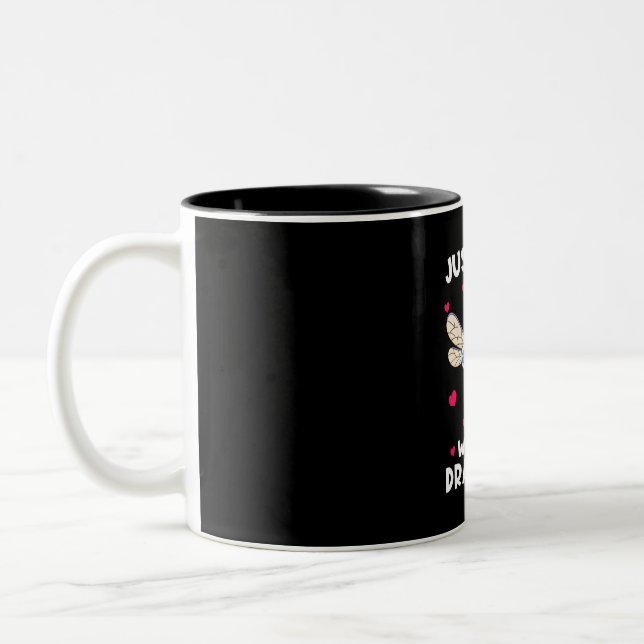 Tasse 2 Couleurs Une fille qui aime les libellules (Gauche)