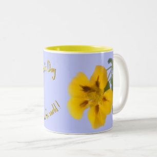 Tasse 2 Couleurs Une fleur de capucine pour la fête des mères
