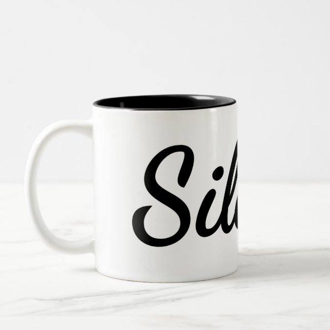 Tasse 2 Couleurs Une Grosse Coupe De Silence Et De Caféine (Gauche)