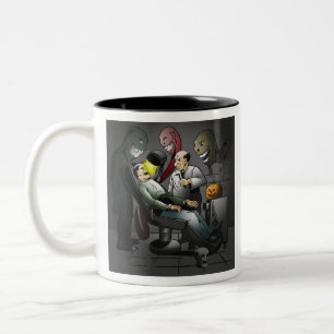 Tasse 2 Couleurs Une nuit d'Halloween chez le dentiste