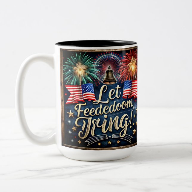 Tasse 2 Couleurs Une oeuvre d'art dynamique et patriotique (Gauche)