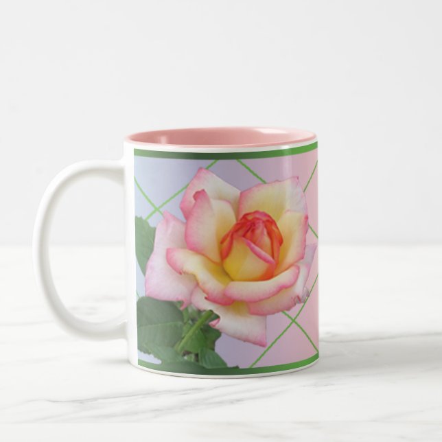 Tasse 2 Couleurs Une paire de roses roses (Gauche)
