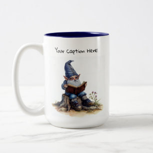 Tasse 2 Couleurs Une peinture aquarelle d'un gnome mignon