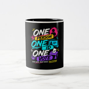 Tasse 2 Couleurs Une personne, un ID, un vote