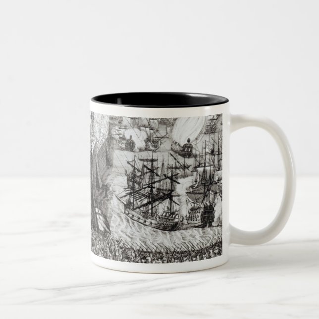 Tasse 2 Couleurs Une perspective de la ville et du port (Droit)