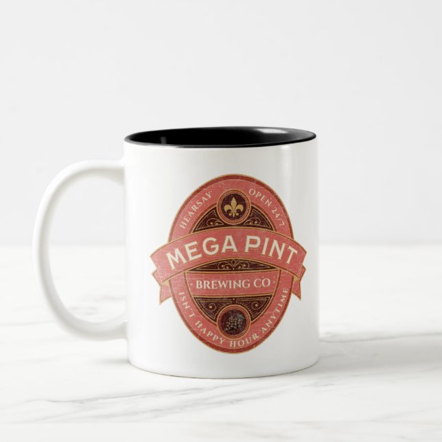 Tasse 2 Couleurs Une pinte méga (Gauche)