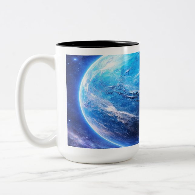 Tasse 2 Couleurs Une planète bleu profond (Gauche)