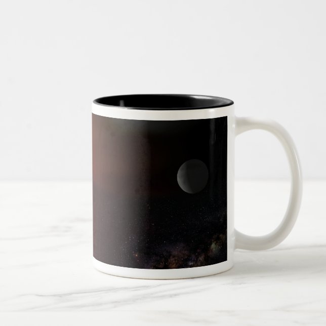 Tasse 2 Couleurs Une planète géante du gaz en orbite autour d'une é (Droit)