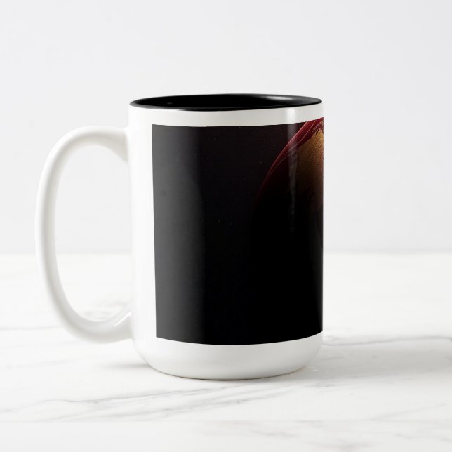 Tasse 2 Couleurs Une planète rouge et or (Gauche)
