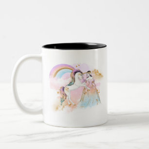 Tasse 2 Couleurs Unicorn Clipart Rainbow Fairytale