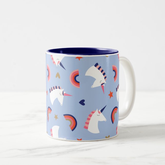 Tasse 2 Couleurs Unicorne (Devant droit)