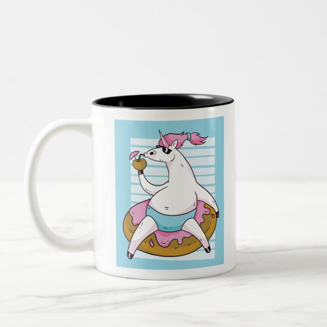 Tasse 2 Couleurs Unicorne d'été (Gauche)