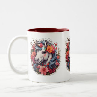 Tasse 2 Couleurs Unicorne, joli design