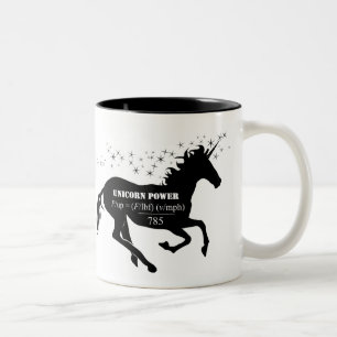 Tasse 2 Couleurs Unicorne Power Fake Math Formula drôle