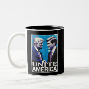 Tasse 2 Couleurs Unir l'Amérique et Trump emblématique
