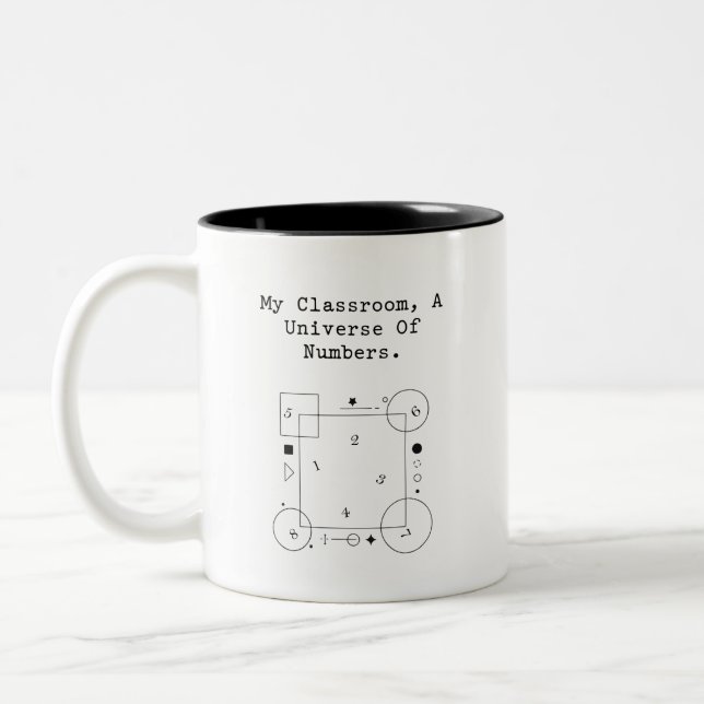 Tasse 2 Couleurs Univers classe de nombres | Monde des maths (Gauche)