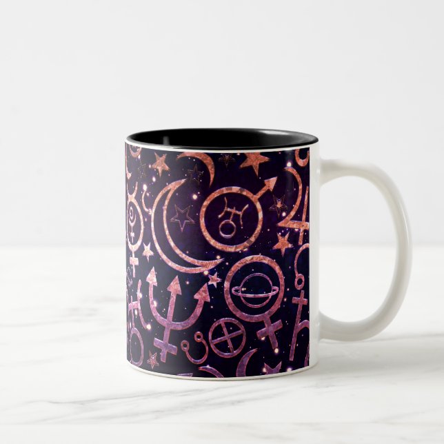 Tasse 2 Couleurs Univers Spatial Planétaire de Planètes Brillantes  (Droit)