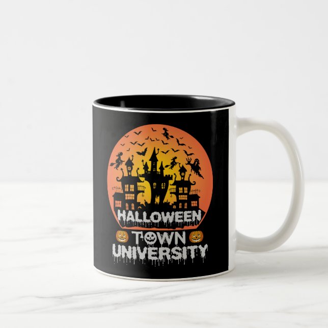 Tasse 2 Couleurs Université de Halloween (Droit)