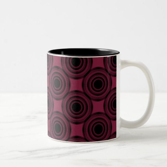 Tasse 2 Couleurs Uptown Trendy Circles Mug, Azalea (Droit)