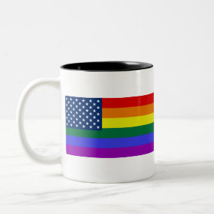 Tasse 2 Couleurs USA Rainbow Pride