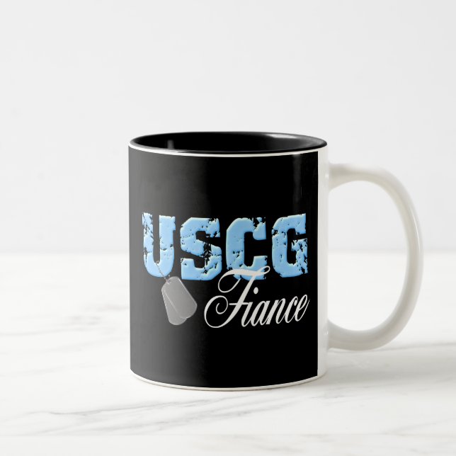 Tasse 2 Couleurs USCG Fiance (Droit)