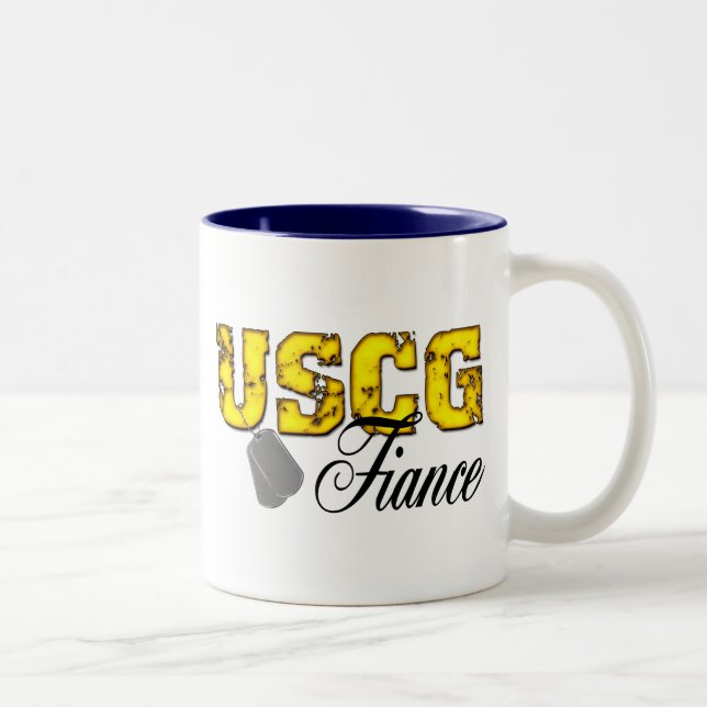 Tasse 2 Couleurs USCG Fiance (Droit)